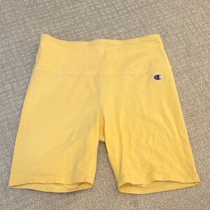 Champion Women's Bright Yellow Bike Shorts